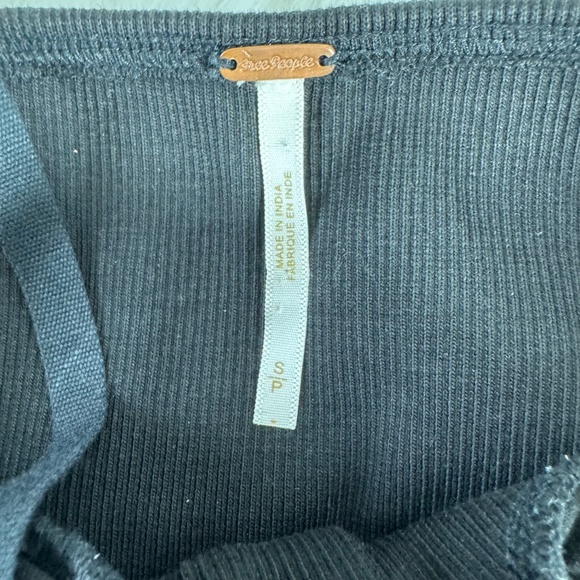 Free People Women's Black  Have My Heart Cropped Top Sz S - Picture 6 of 8